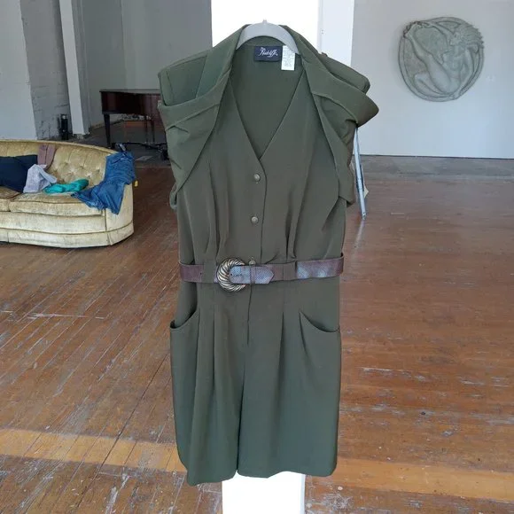 Radcliffe Olive green 3 piece looking romper - Picture 3 of 9